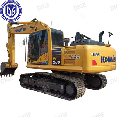 PC200 Excavatrice utilisée Komatsu 20 tonnes Excavatrice hydraulique utilisée japonaise moyenne