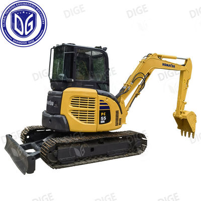 5.5 Tonnes Komatsu PC55 Excavateur mini utilisé à faible consommation de carburant à haute performance