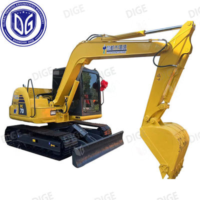 7 tonnes Petite excavatrice Komatsu PC70 Économie de carburant Économie de main-d'œuvre