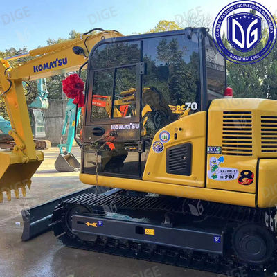 7 tonnes Petite excavatrice Komatsu PC70 Économie de carburant Économie de main-d'œuvre