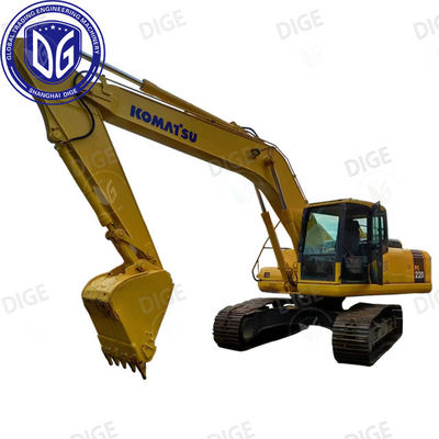 PC220-7 Excavateur Komatsu d'occasion de 22 tonnes Excavateur hydraulique à rampe moyenne d'origine japonaise