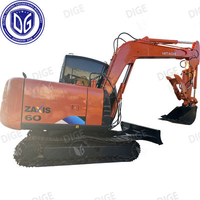 ZX60 Hitachi 6 tonnes utilisée Excavateur Petite excavatrice à rampe avec cabine