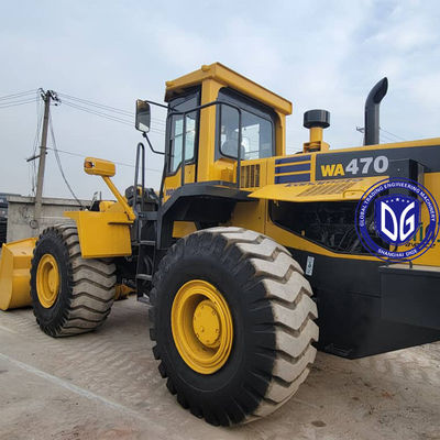 Komatsu WA470-3 Équipement de construction de chargeurs d'occasion pour l'ingénierie minière de grande taille