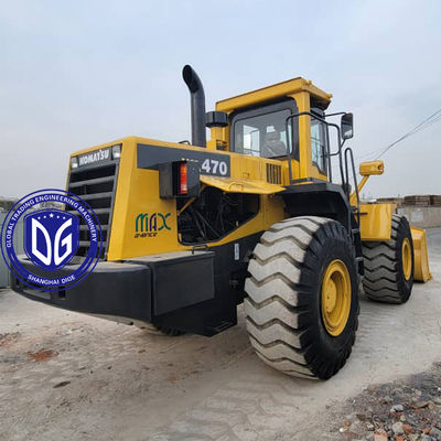 Chargeur avant Komatsu WA470-3 Chargeur d'occasion Équipement de construction pour les grandes installations minières