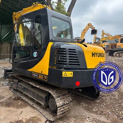 Hyundai 80-7 8 tonnes utilisée, petite excavatrice et excavatrice hydraulique en bon état.