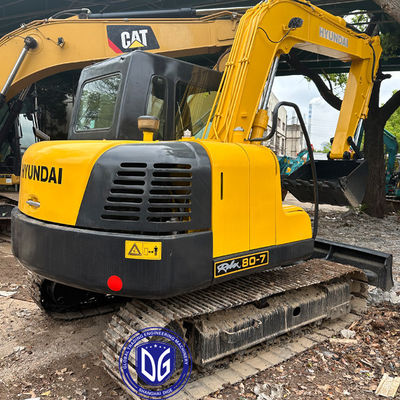 Hyundai 80-7 8 tonnes utilisée, petite excavatrice et excavatrice hydraulique en bon état.