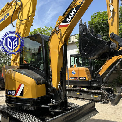 Sany SY35 3,5 tonnes Excavateur à petite rampe presque neuf Avec un design compact