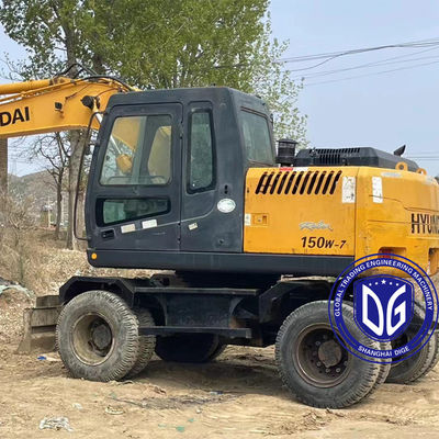 Splendide Excavateur hydraulique d'occasion Hyundai 150W Excavateur à roues en stock À vendre maintenant
