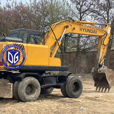 Splendide Excavateur hydraulique utilisé Hyundai 150W Excavateur à roues Traction supérieure