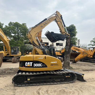 Excavatrice Caterpillar 308C d'occasion de 8 tonnes en stock, prix avantageux, vente chaude, en bon état, excavatrice puissante d'occasion à vendre